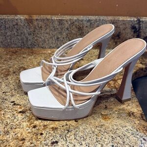 Wild Pair White Strappy Heels